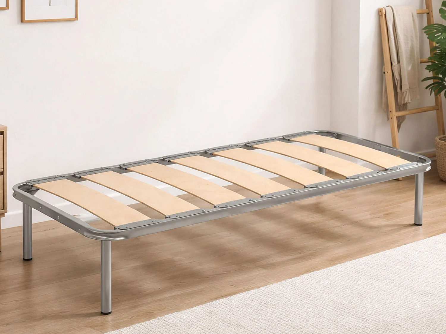 Somier individual Mariaclaudia, Somier ortopédico de lamas anchas, 100% Made in Italy, 80x190h 31 cm