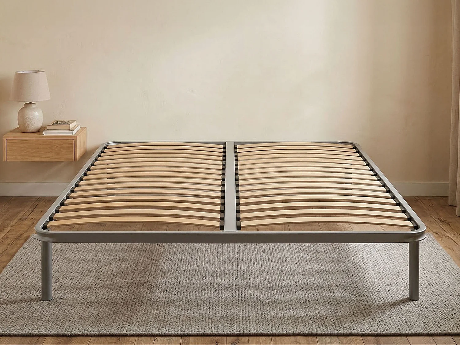 Sommier double Malvina, Sommier orthopédique en contreplaqué de bouleau avec 13 lattes, 100% Made in Italy, 180x200h 34 cm
