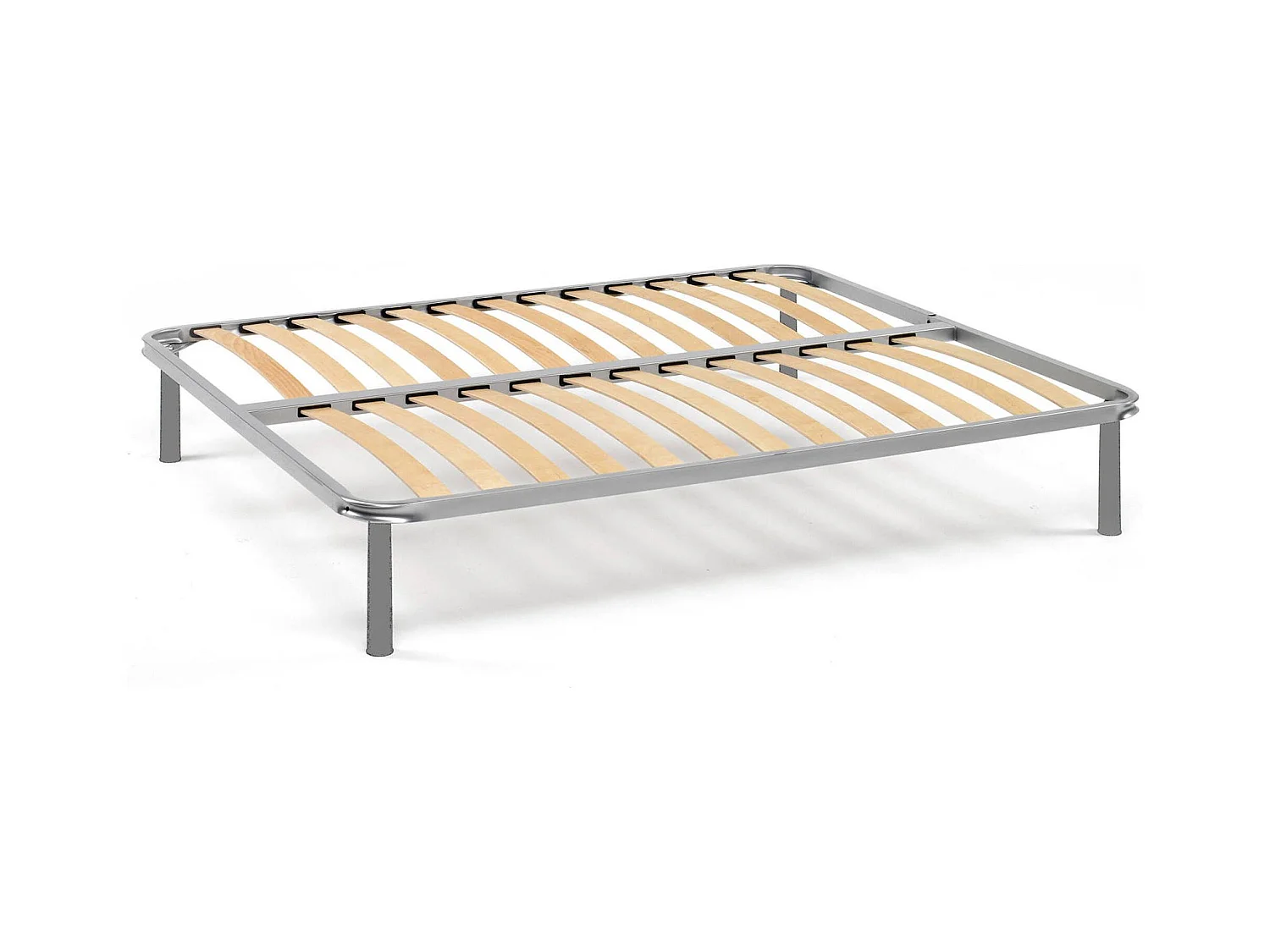 Marella-Doppelbettgestell, orthopädisches Untergestell aus Birkensperrholz mit 14 Latten, 100 % Made in Italy, 160 x 200 x 34 cm