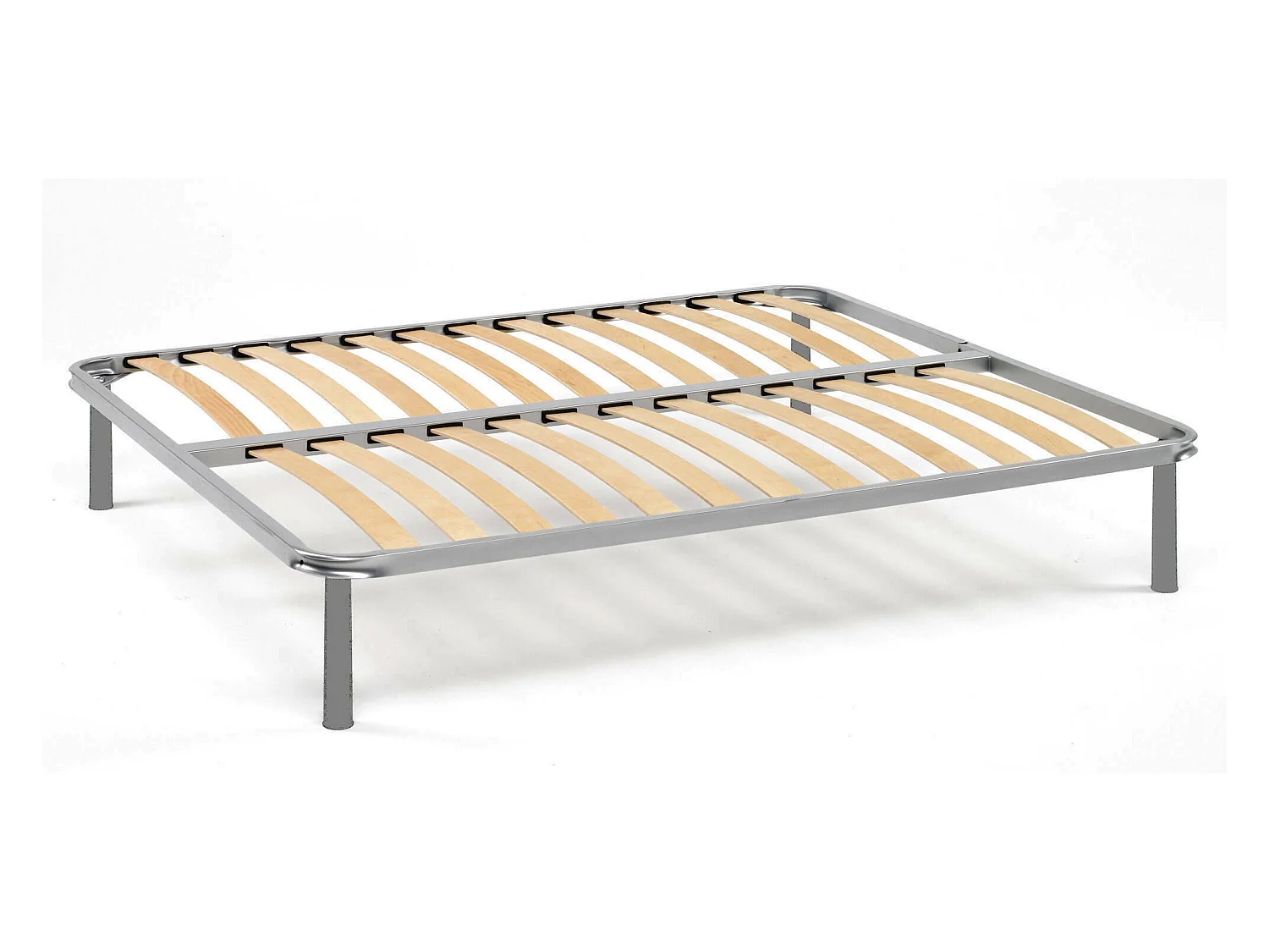 Marella-Doppelbettgestell, orthopädisches Untergestell aus Birkensperrholz mit 14 Latten, 100 % Made in Italy, 160 x 200 x 34 cm