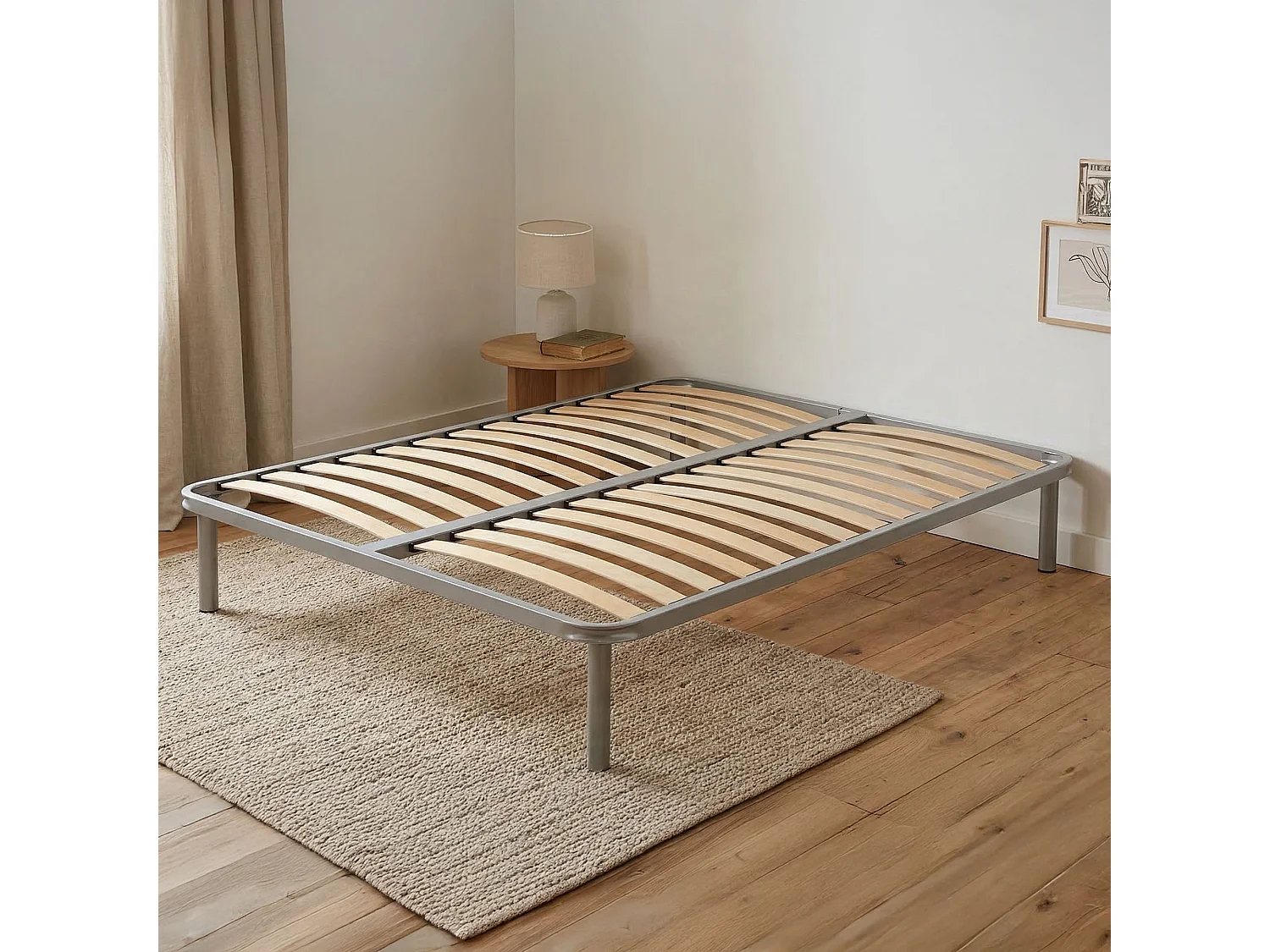 Sommier double Ambrosia, sommier orthopédique en contreplaqué de bouleau avec 13 lattes, 100% Made in Italy, 120x190h34 cm