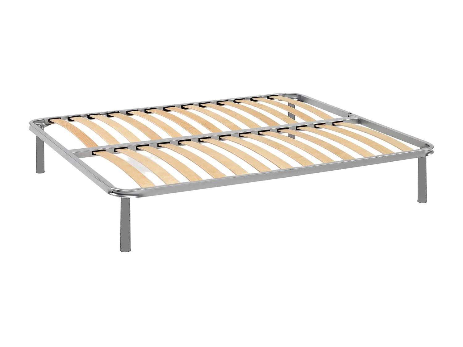 Malvina-Doppelbettgestell, orthopädisches Untergestell aus Birkensperrholz mit 13 Latten, 100 % Made in Italy, 140 x 190 x 34 cm