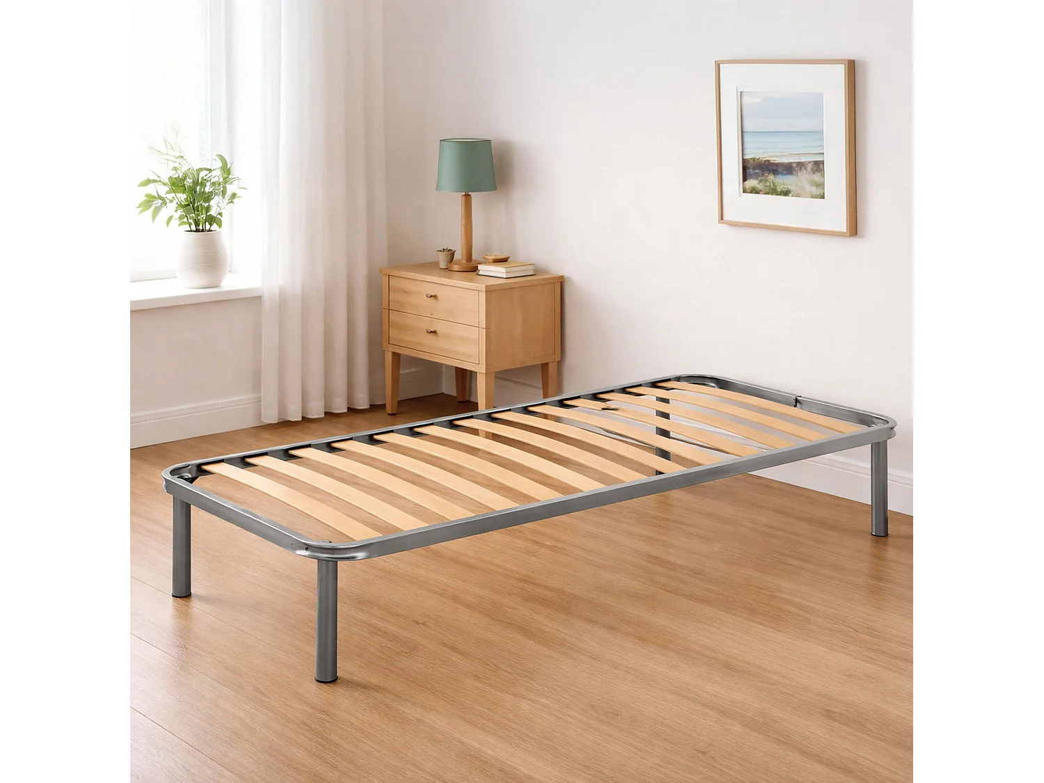 Sommier simple Manila, Sommier orthopédique en contreplaqué de bouleau avec 13 lattes, 100% Made in Italy, 90x180h 34 cm
