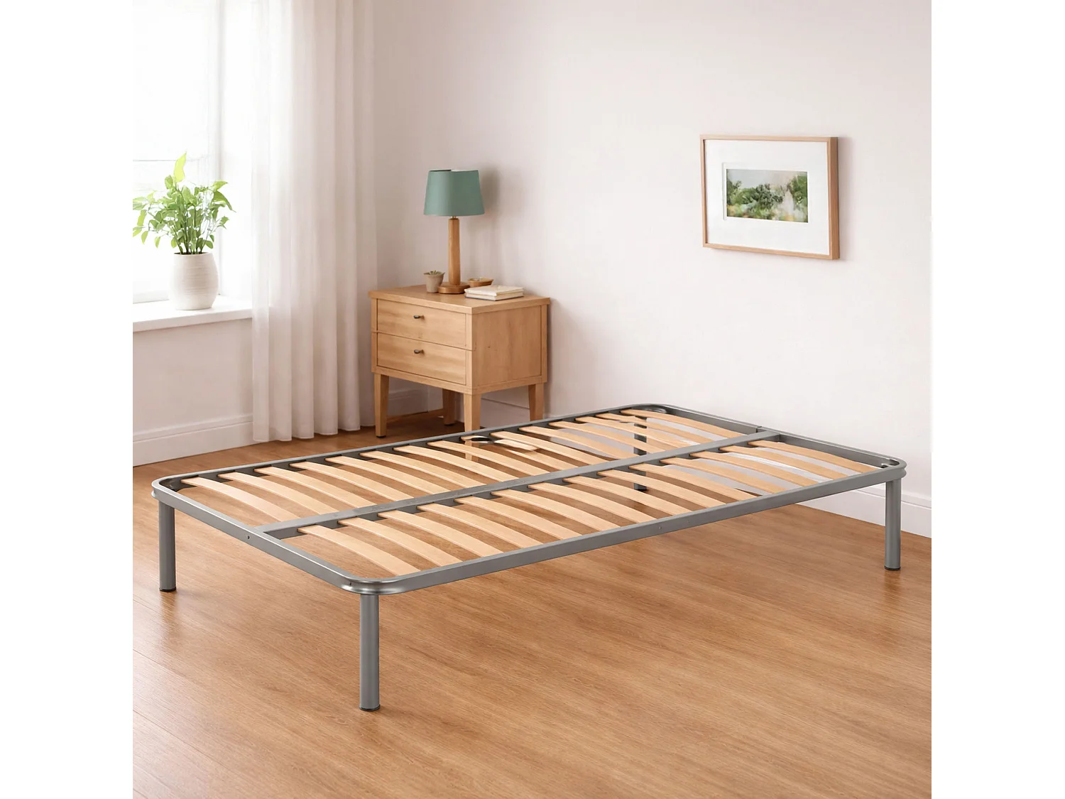 Sommier double Marella, Sommier orthopédique en contreplaqué de bouleau avec 14 lattes, 100% Made in Italy, 180x200h 34 cm