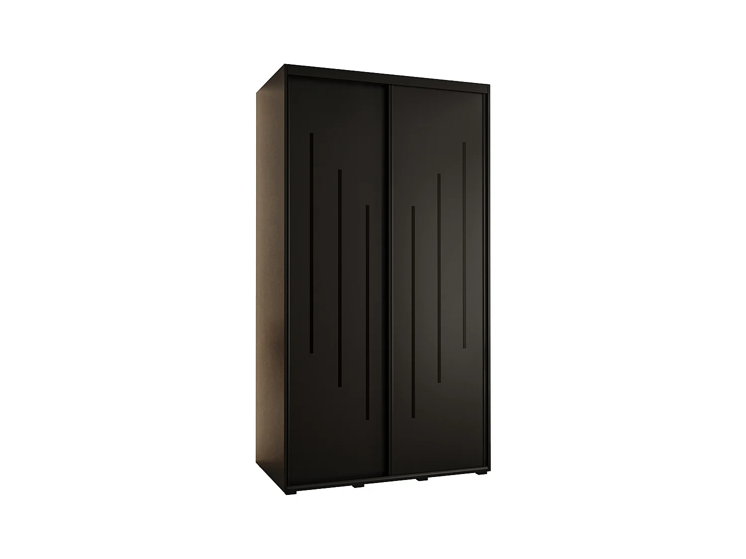 ARMOIRE DAVOS 8 À PORTES COULISSANTES 235,2/140/45 2 portes (Noir/Noir/Noir)