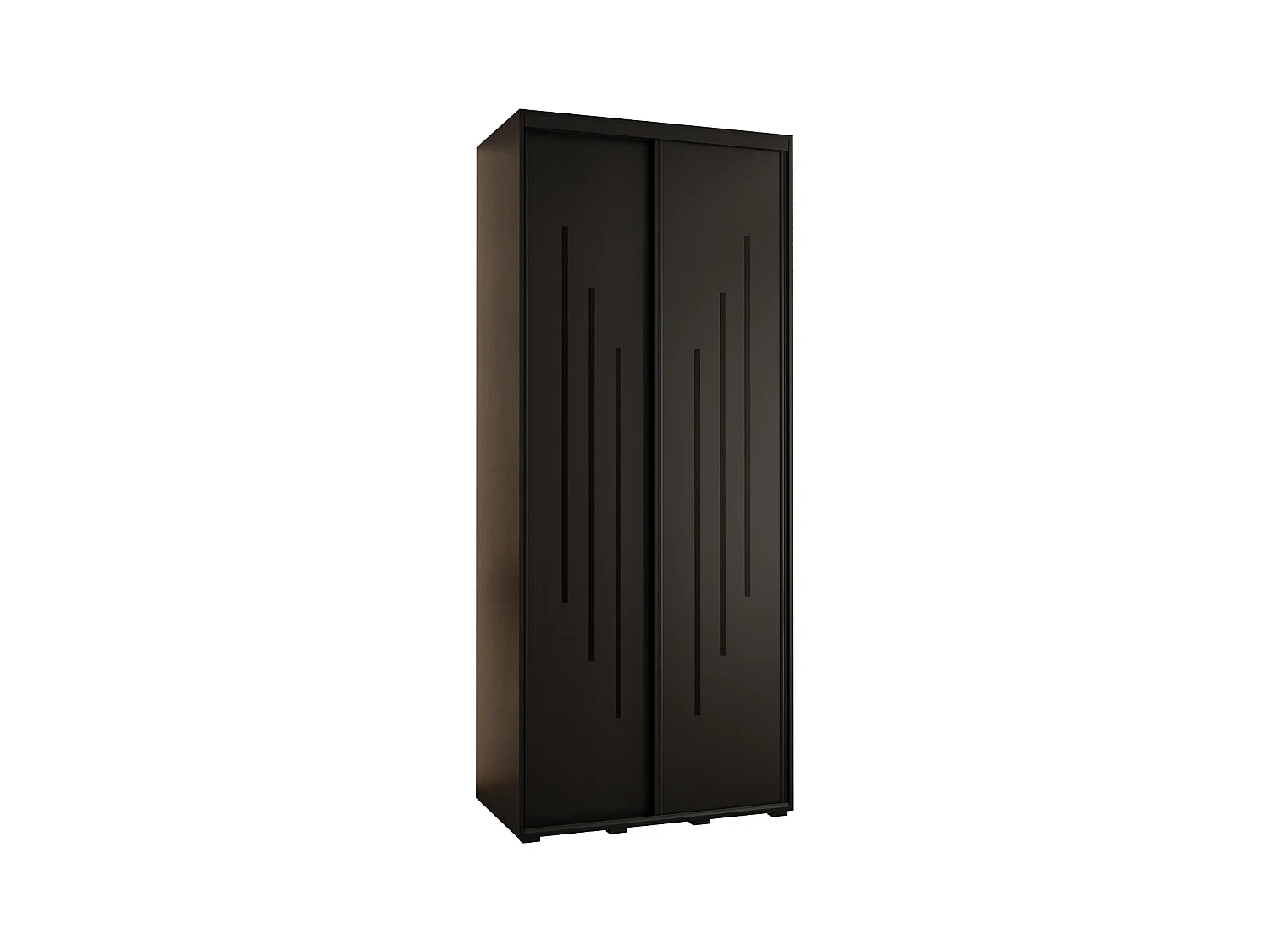 ARMOIRE DAVOS 8 À PORTES COULISSANTES 235,2/110/60 2 portes (Noir/Noir/Noir)