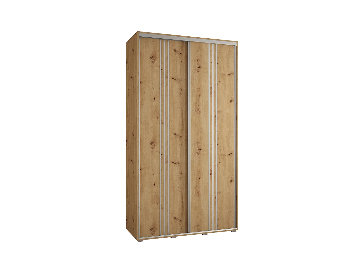 ARMOIRE DAVOS 6 À PORTES COULISSANTES 235,2/140/60 2 portes (Artisan/Artisan/Argent)