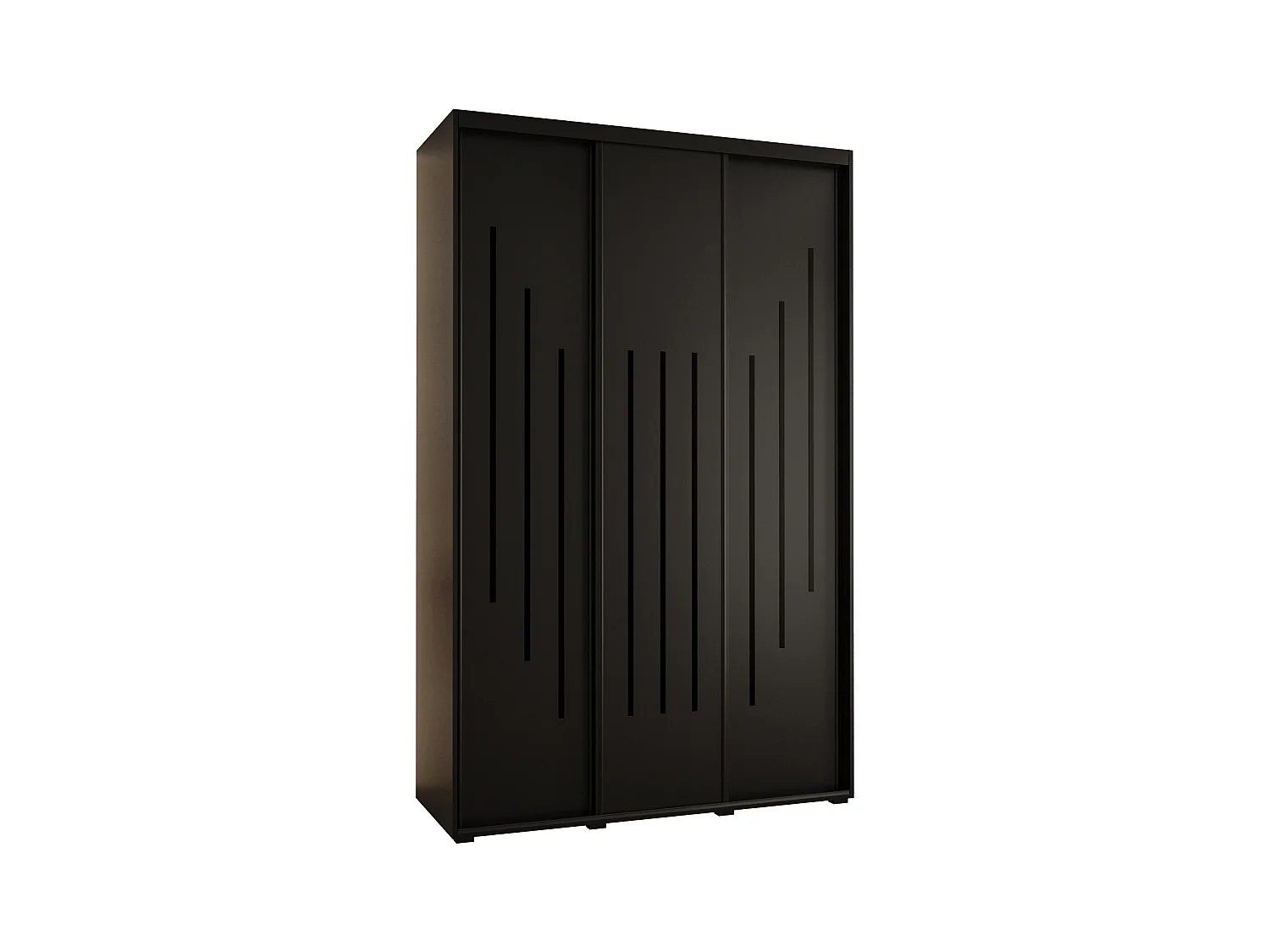 ARMOIRE DAVOS 8 À PORTES COULISSANTES 235,2/160/60 3 portes (Noir/Noir/Noir)
