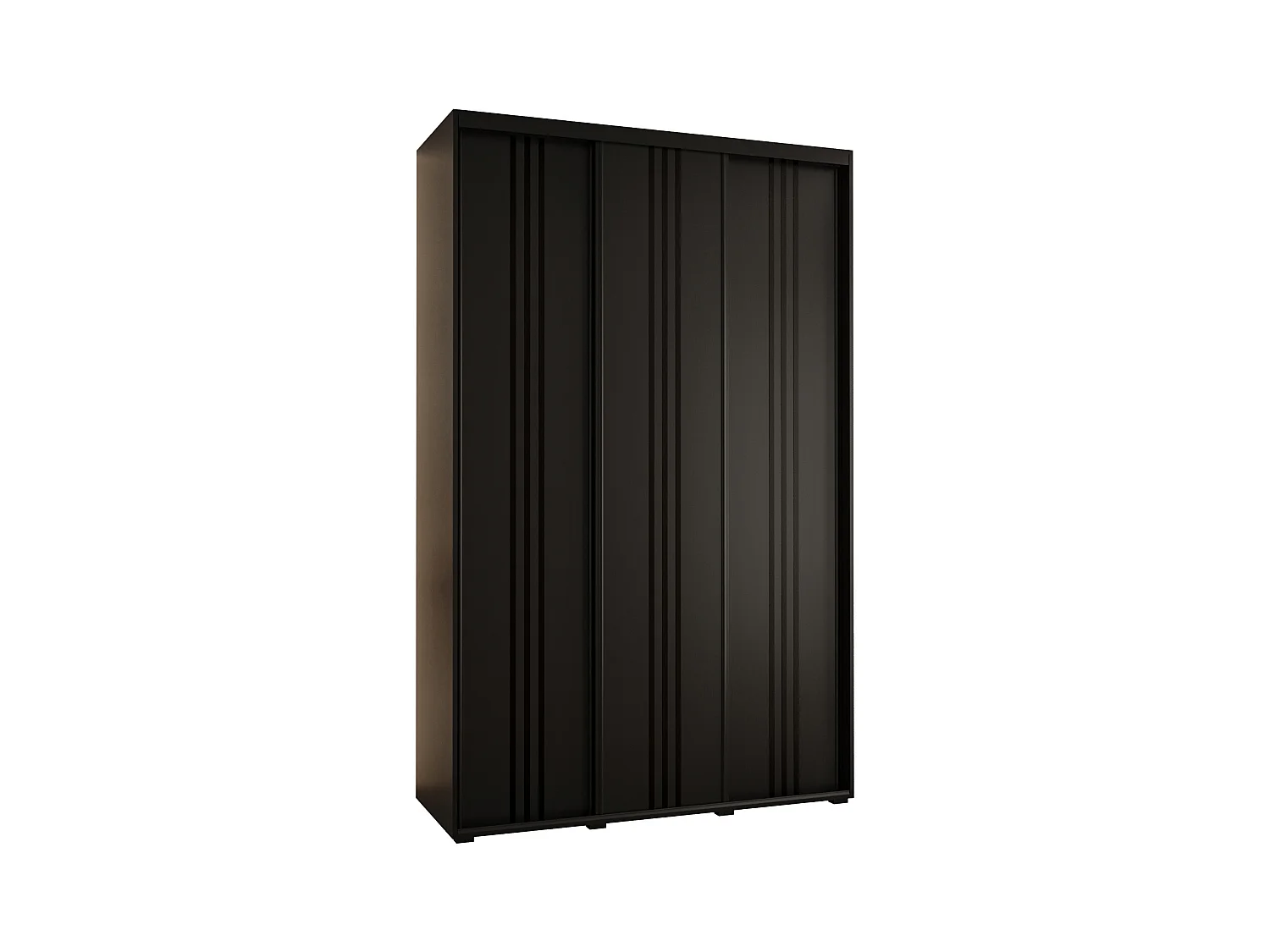 ARMOIRE DAVOS 6 À PORTES COULISSANTES 235,2/150/60 3 portes (Noir/Noir/Noir)