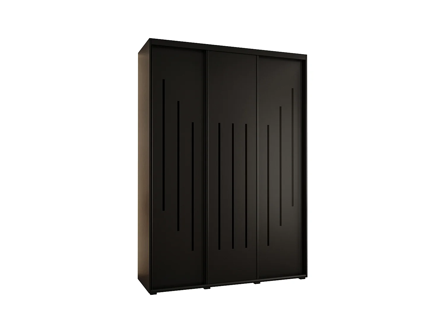 ARMOIRE DAVOS 8 À PORTES COULISSANTES 235,2/180/60 3 portes (Noir/Noir/Noir)