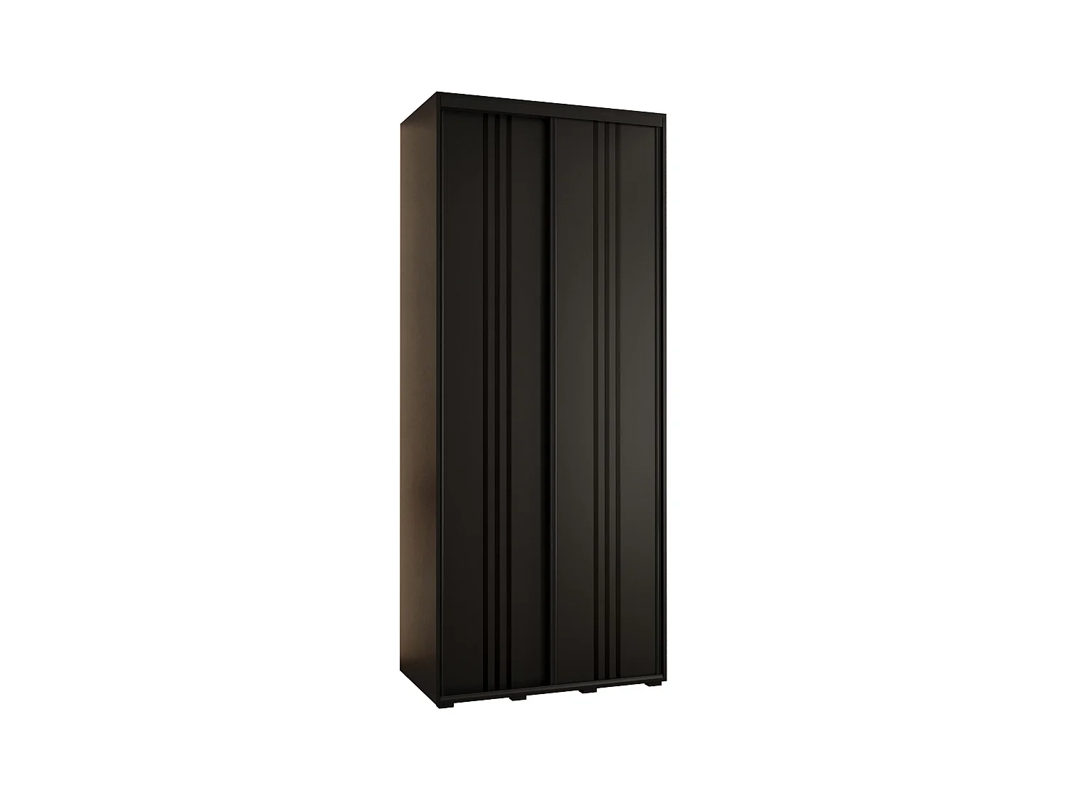 ARMOIRE DAVOS 6 À PORTES COULISSANTES 235,2/110/60 2 portes (Noir/Noir/Noir)