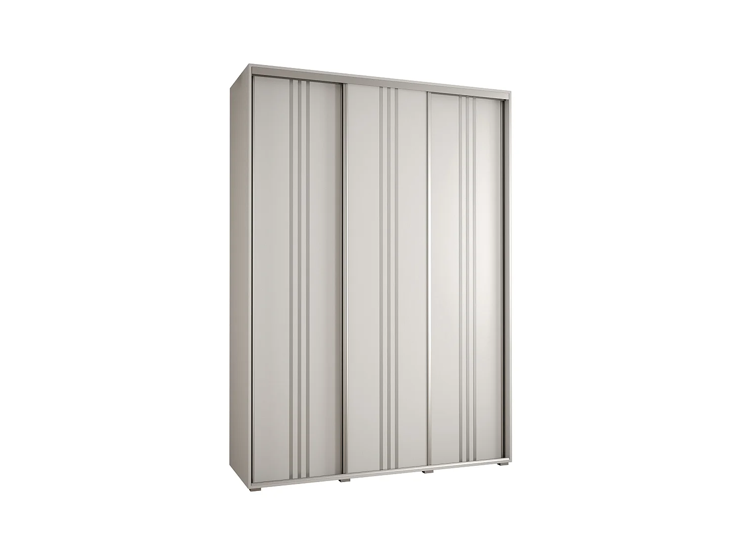 SCHWEBETÜRENSCHRANK DAVOS 6 235,2/180/60 3-türig (Weiß/Weiß/Silber)