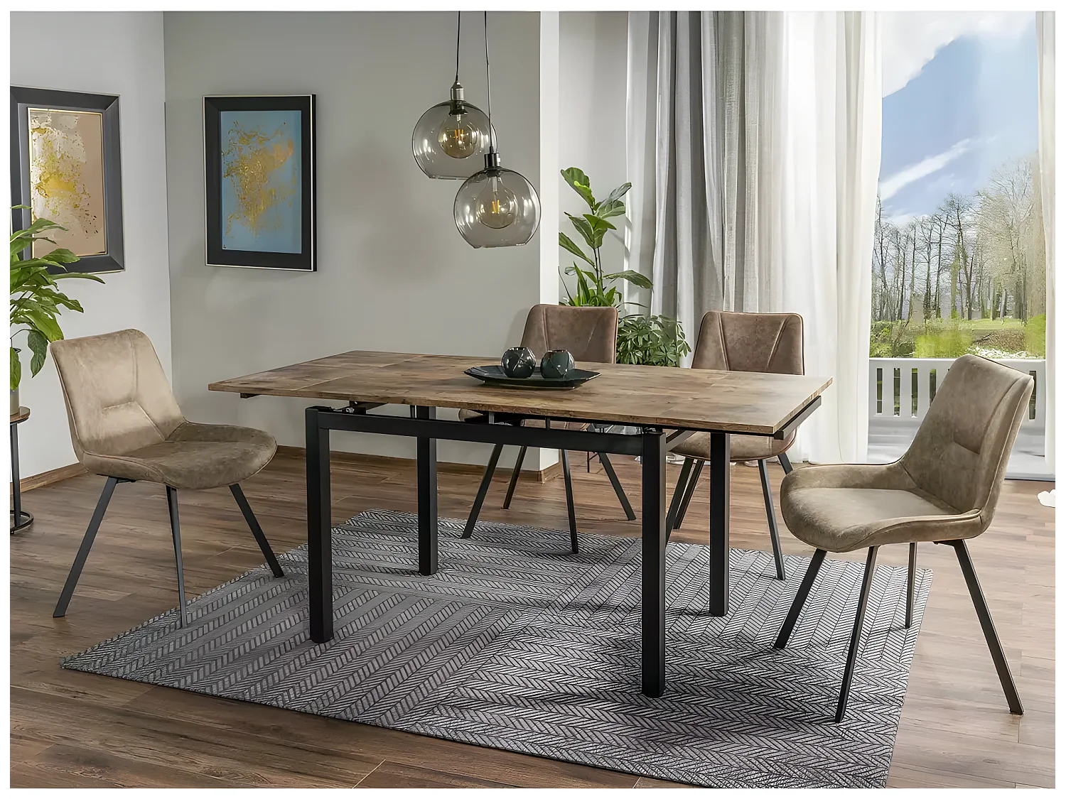 Stuhl Frank/Stoffbezug/Bordeux