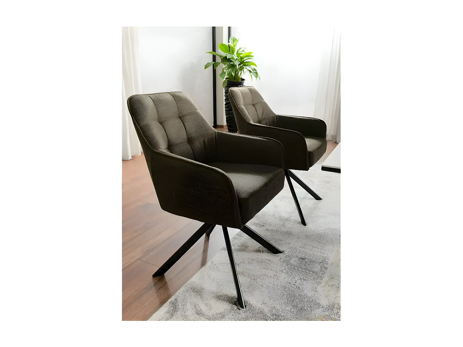 Sedia Kevin/Tessuto/Grigio