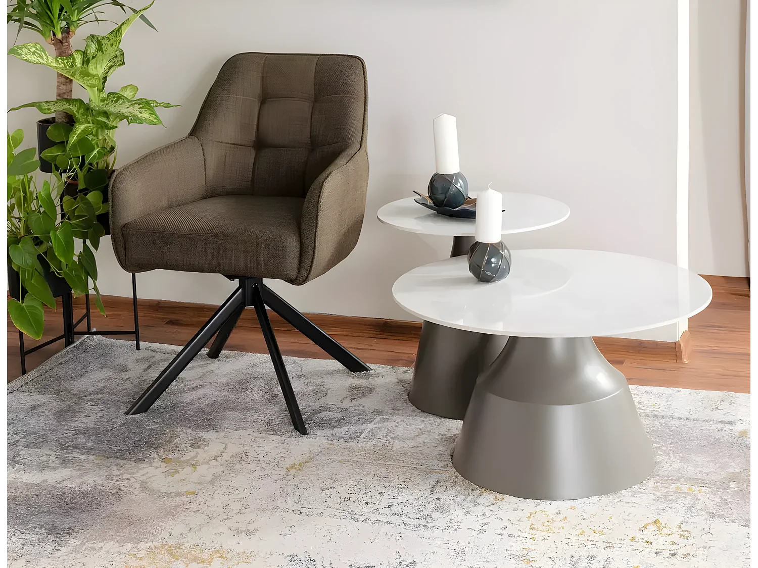 Sedia Kevin/Tessuto/Grigio