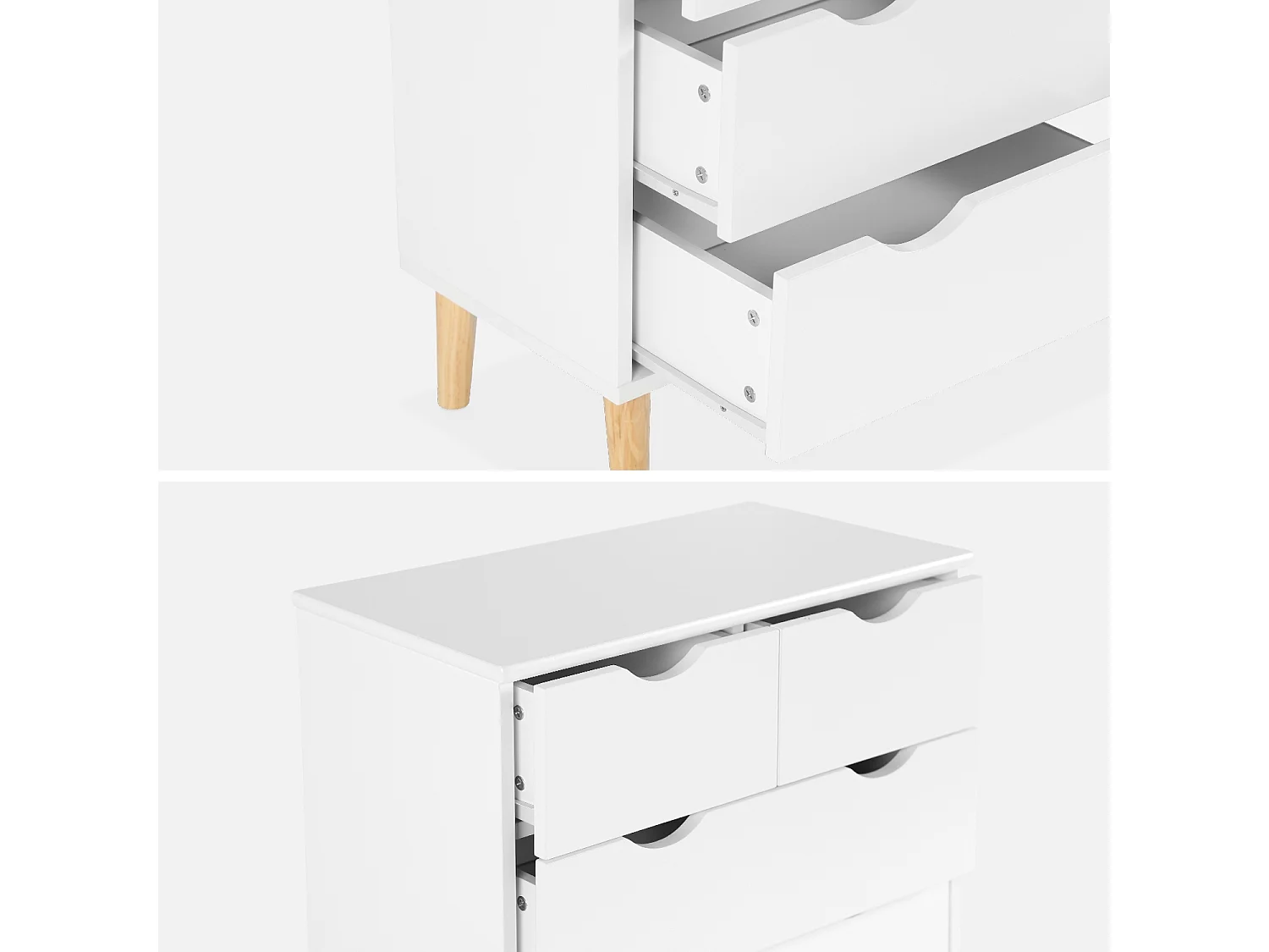 Commode pour enfant. 4 tiroirs. pieds en pin