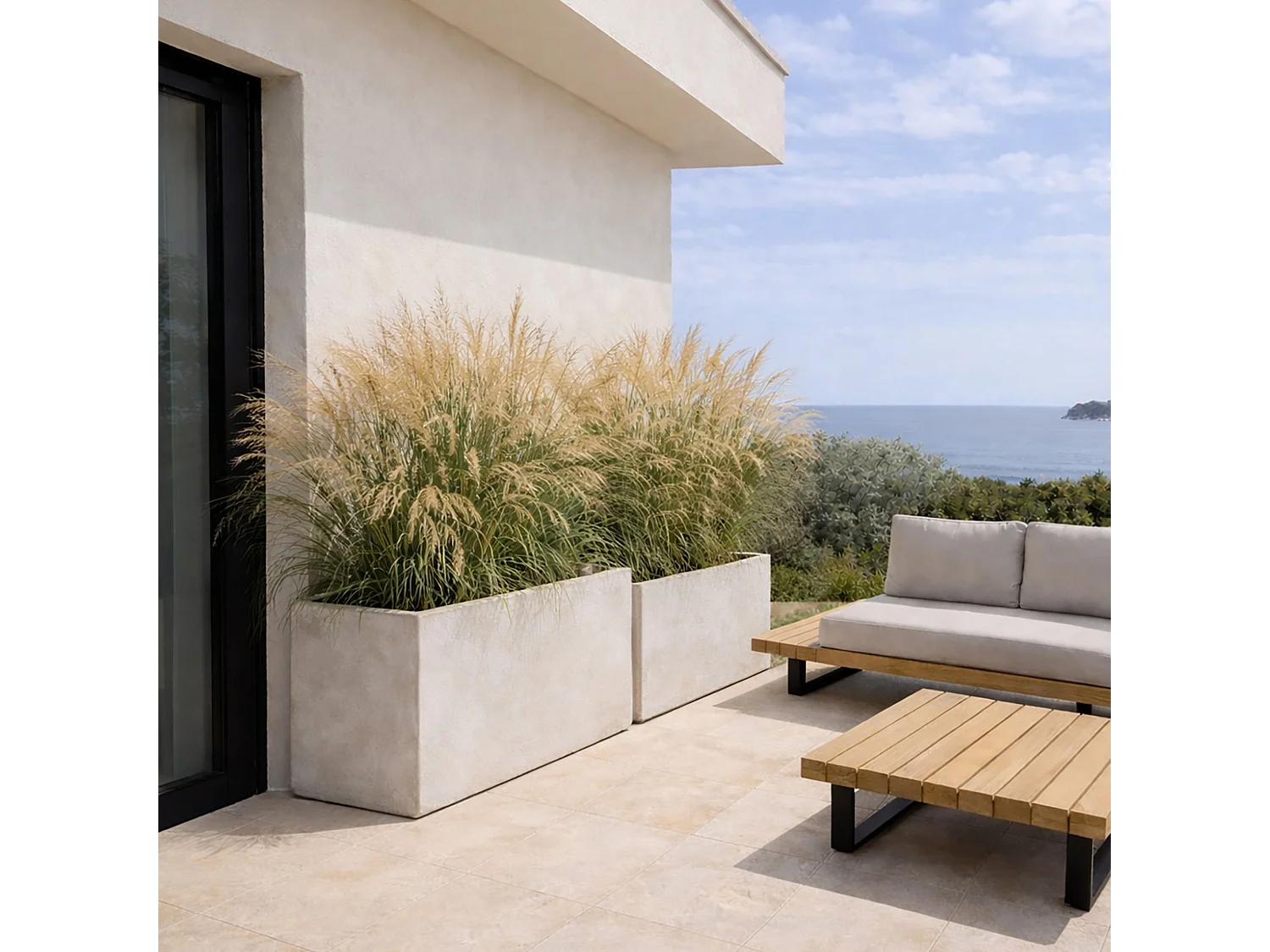 Now's Home - Set De 2 Pots Rectangulaire En Terre D'argile