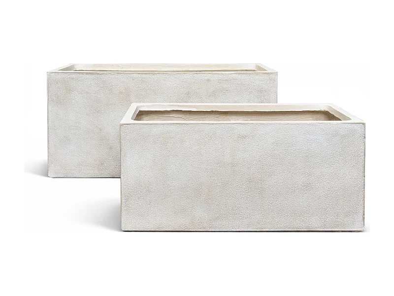 Now's Home - Set De 2 Pots Rectangulaire En Terre D'argile