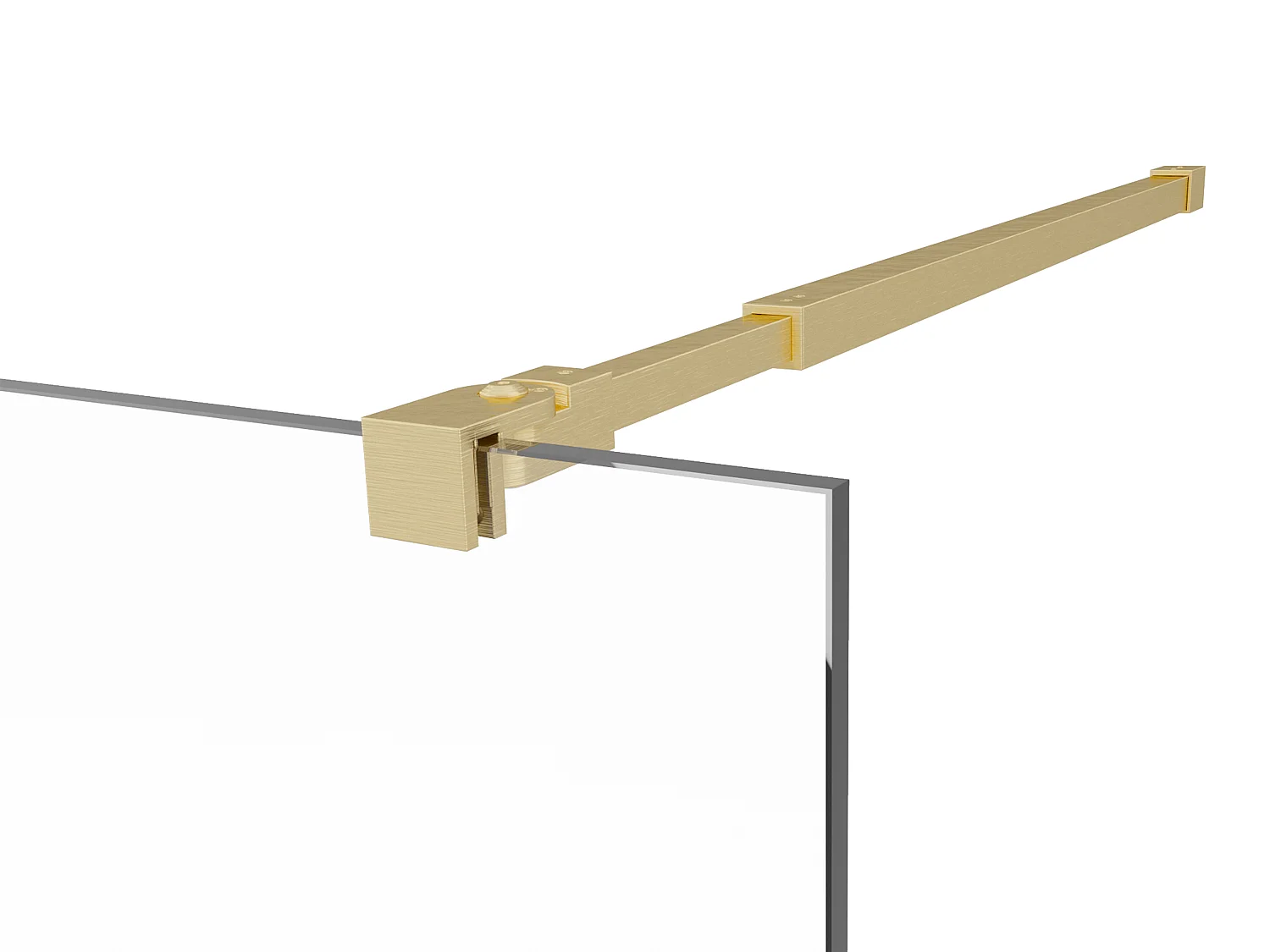 Paroi de douche à l'italienne - Doré - Verre 6 mm - 140x200 cm - DAREN