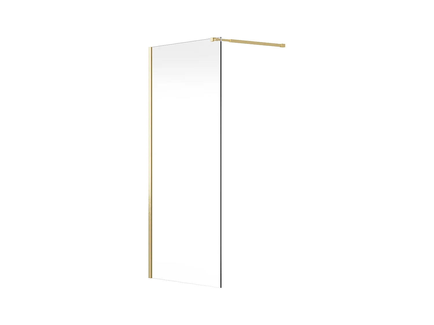 Mampara de ducha estilo italiano - Dorado - 140x200 cm - DAREN
