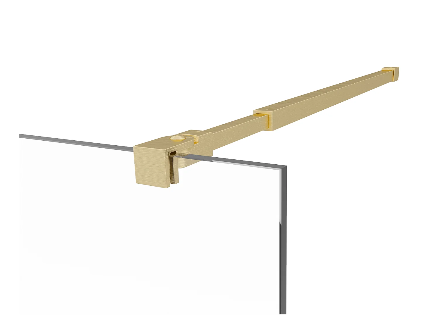Mampara de ducha estilo italiano - Dorado - 140x200 cm - DAREN