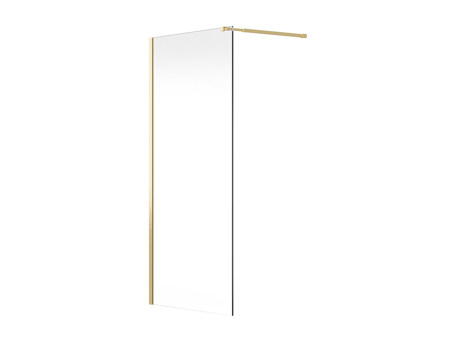 Duschtrennwand Seitenwand italienische Dusche - 140 x 200 cm - Goldfarben - günstig online kaufen