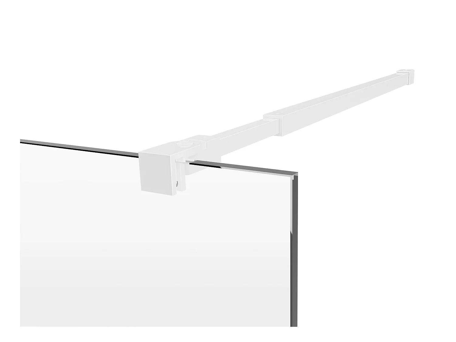 Ścianka prysznicowa do kabiny walk-in - Biały mat - 120 x 200 cm - DAREN