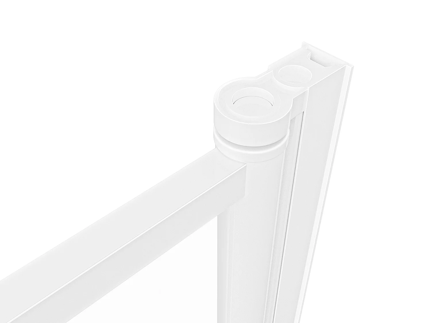 Pare baignoire pivotant - 70 x 140 cm - Blanc mat - Verre - RIVANON