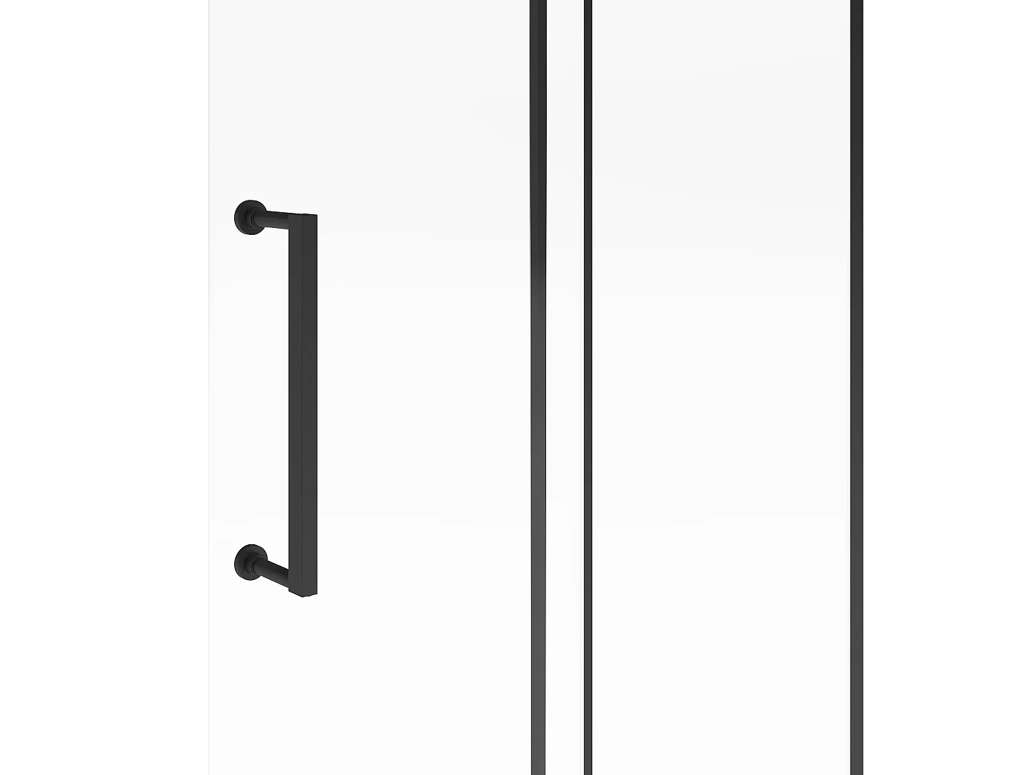 Painel de duche italiano com porta de correr em metal estilo industrial - Preto fosco - 140 x 200 cm - YOREM