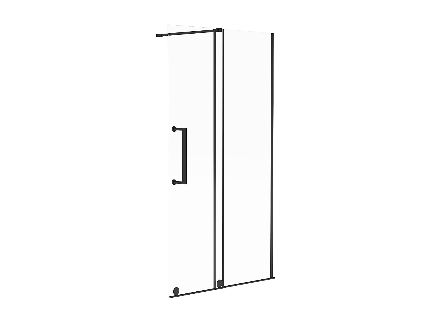 Duschtrennwand Seitenwand italienische Dusche mit Schiebetür - Metall - Ind günstig online kaufen