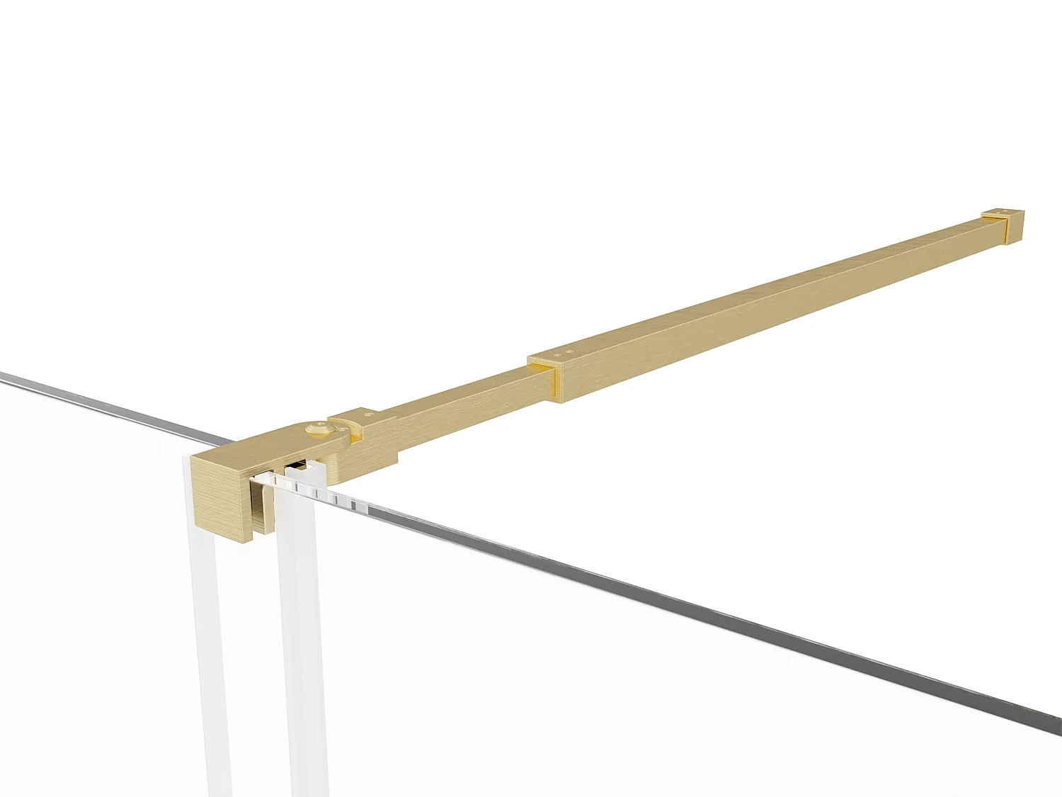 Painel de duche italiano com porta de correr em metal estilo industrial dourado 120 x 200 cm - YOREM