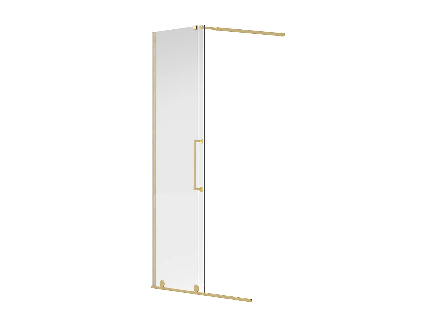 Painel de duche italiano com porta de correr em metal estilo industrial dourado 120 x 200 cm - YOREM