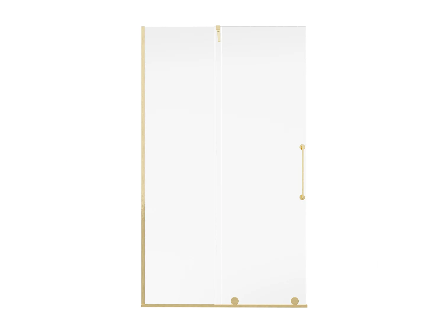 Painel de duche italiano com porta de correr em metal estilo industrial dourado 120 x 200 cm - YOREM