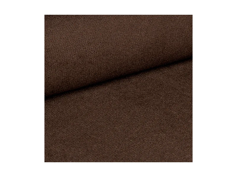 Canapé d'angle RITA Marron en peluche avec fonction de couchage