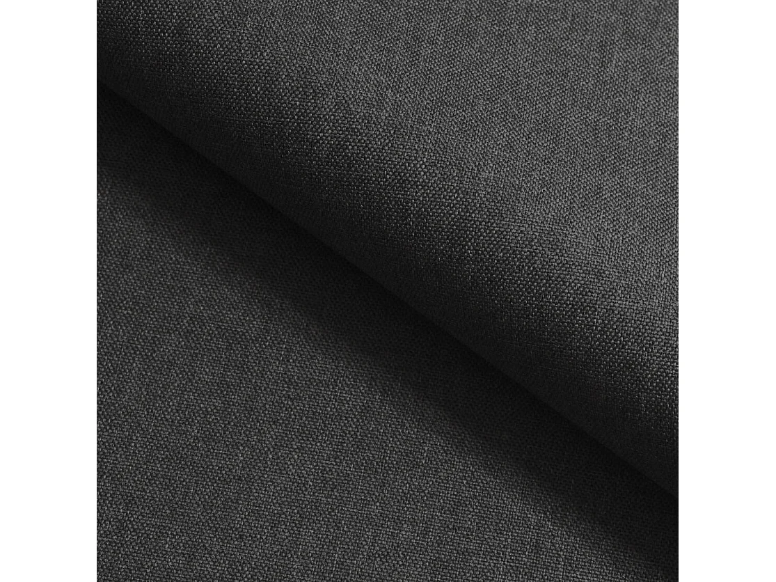 Canapé d'angle MADISON Noir en tissu texturé avec fonction de couchage