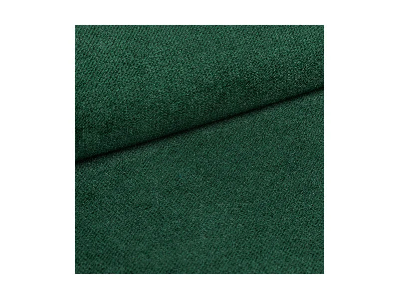 Canapé d'angle CARL Vert Sapin en peluche avec fonction de couchage