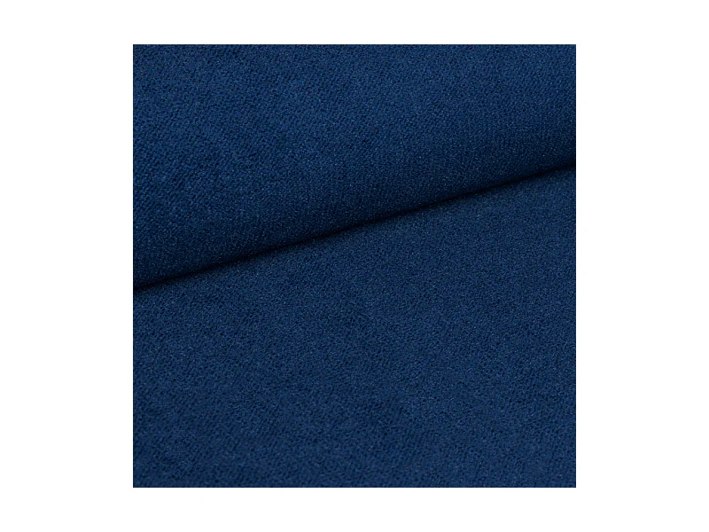 Canapé d'angle CARL Bleu en peluche avec fonction de couchage
