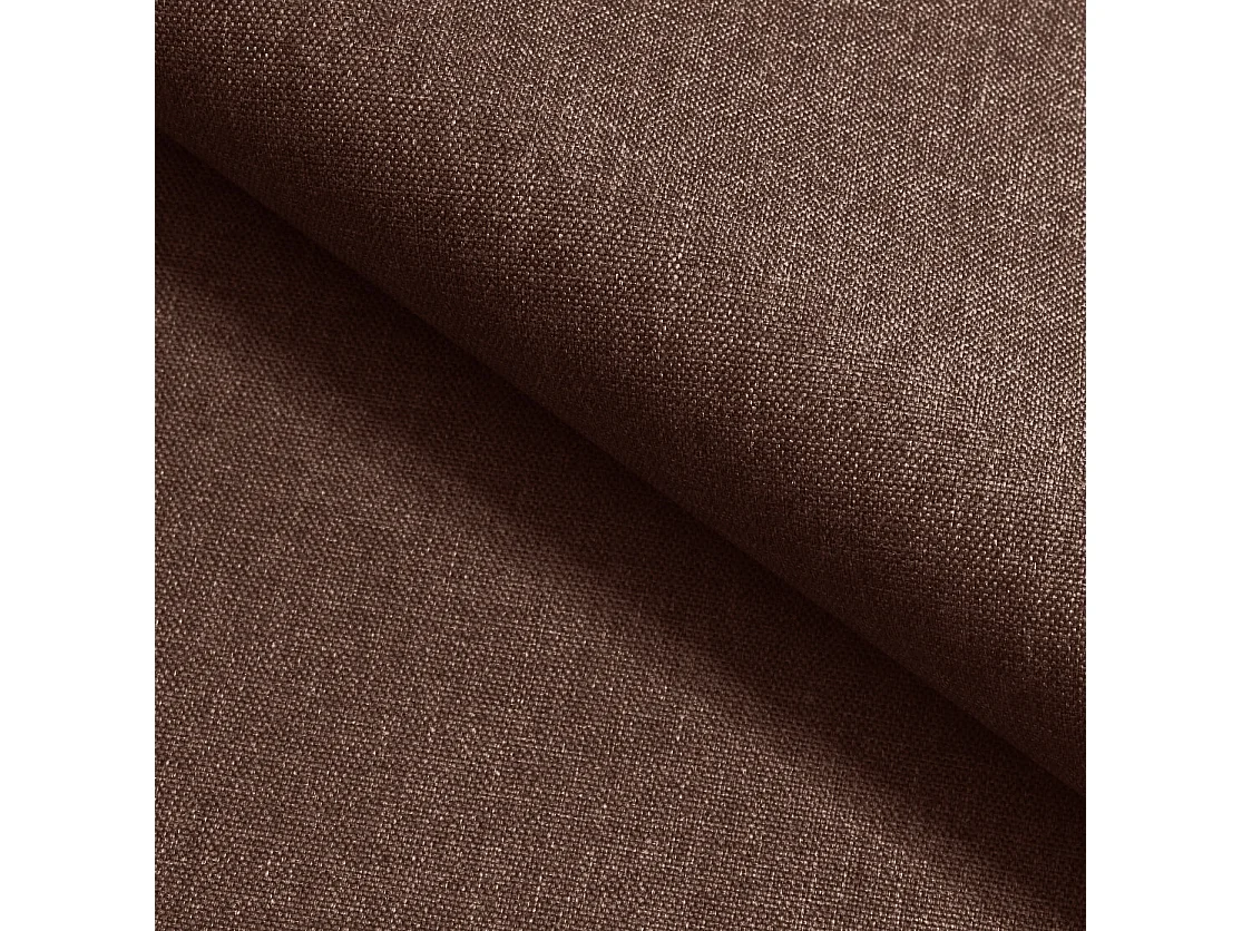 Canapé d'angle MADISON Marron en tissu texturé avec fonction de couchage
