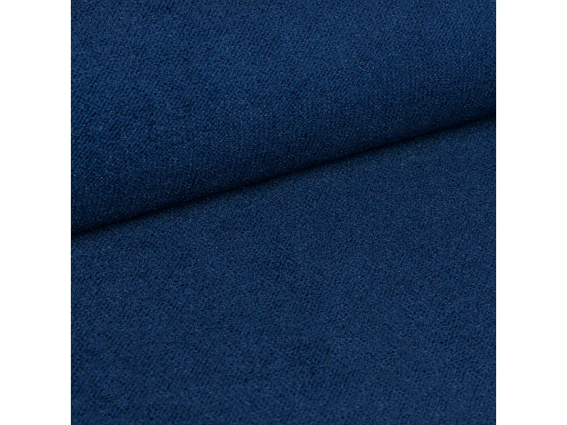 Canapé d'angle PISAN Bleu en peluche avec fonction de couchage
