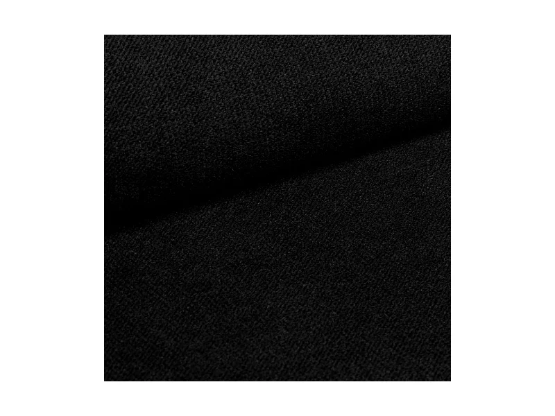 Canapé d'angle CARL Noir en peluche avec fonction de couchage