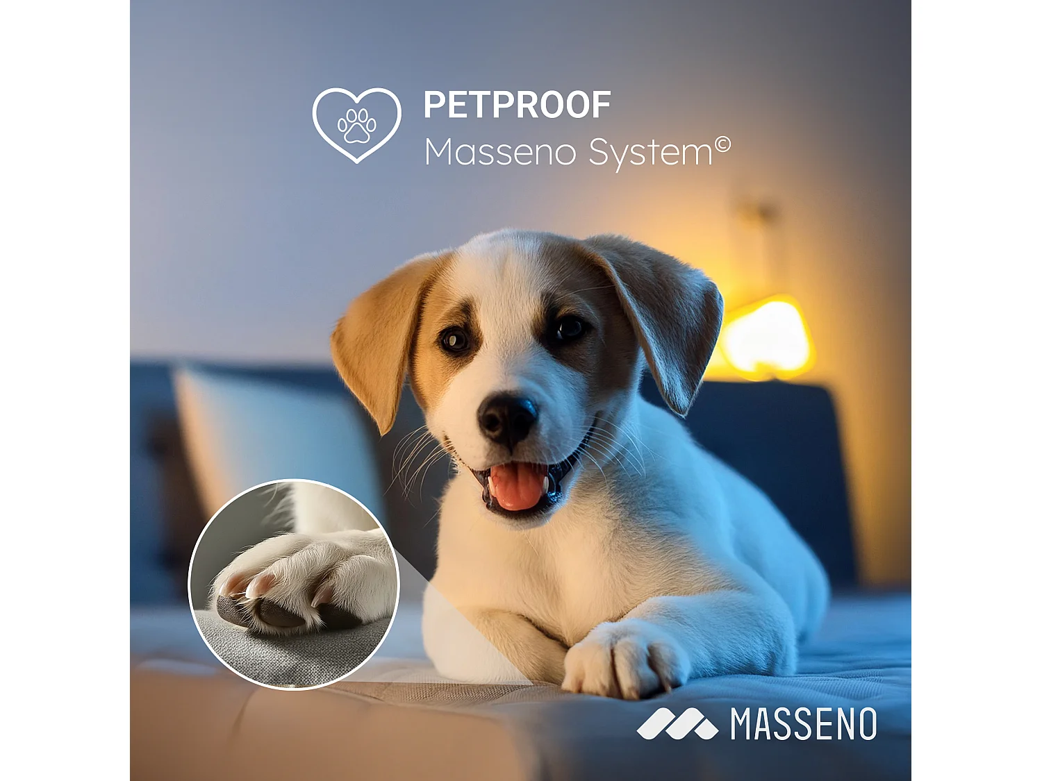 Hoekbank TRES van fluweel met slaapfunctie Beige