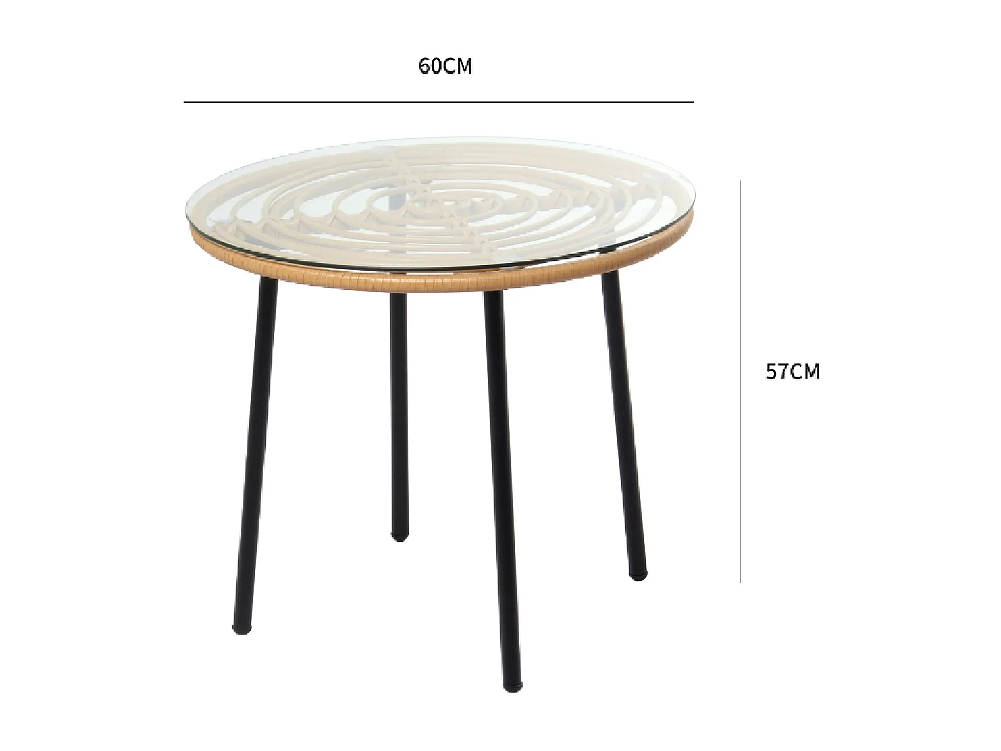 Set di mobili da giardino bassi 2 sedie + 1 tavolo CADIX