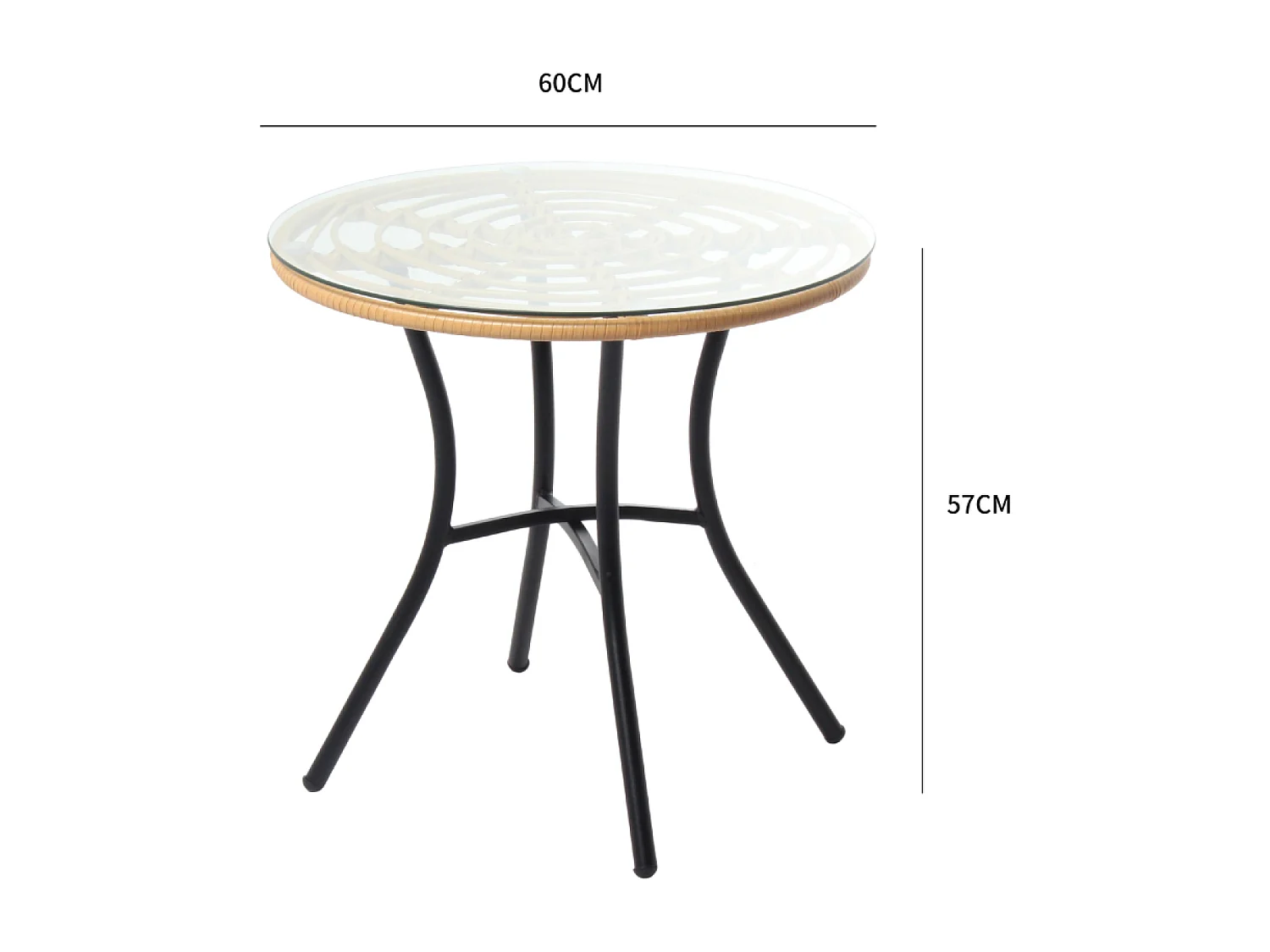 Set di mobili da giardino a 2 posti in rattan TOLEDE