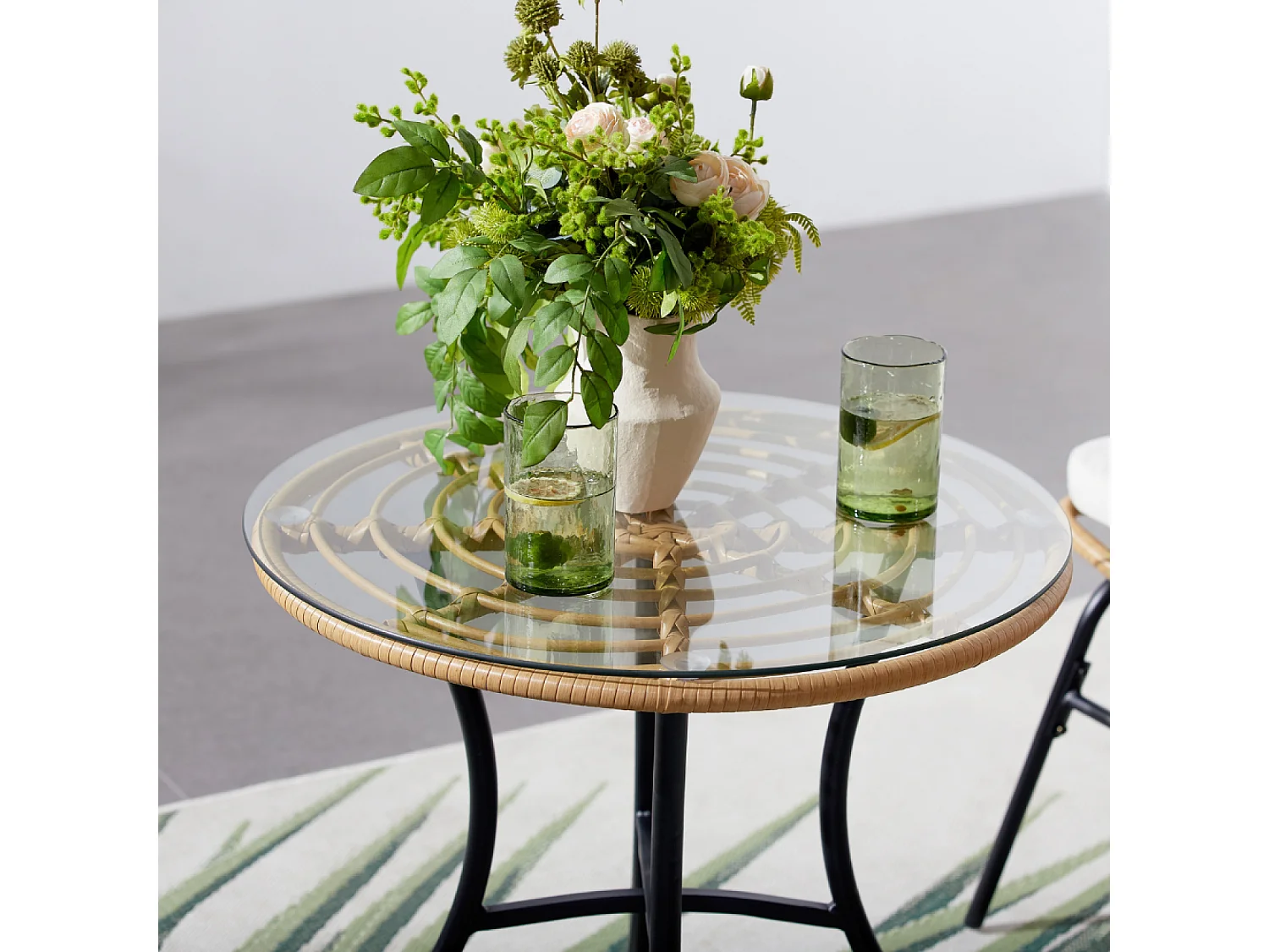 Set di mobili da giardino a 2 posti in rattan TOLEDE