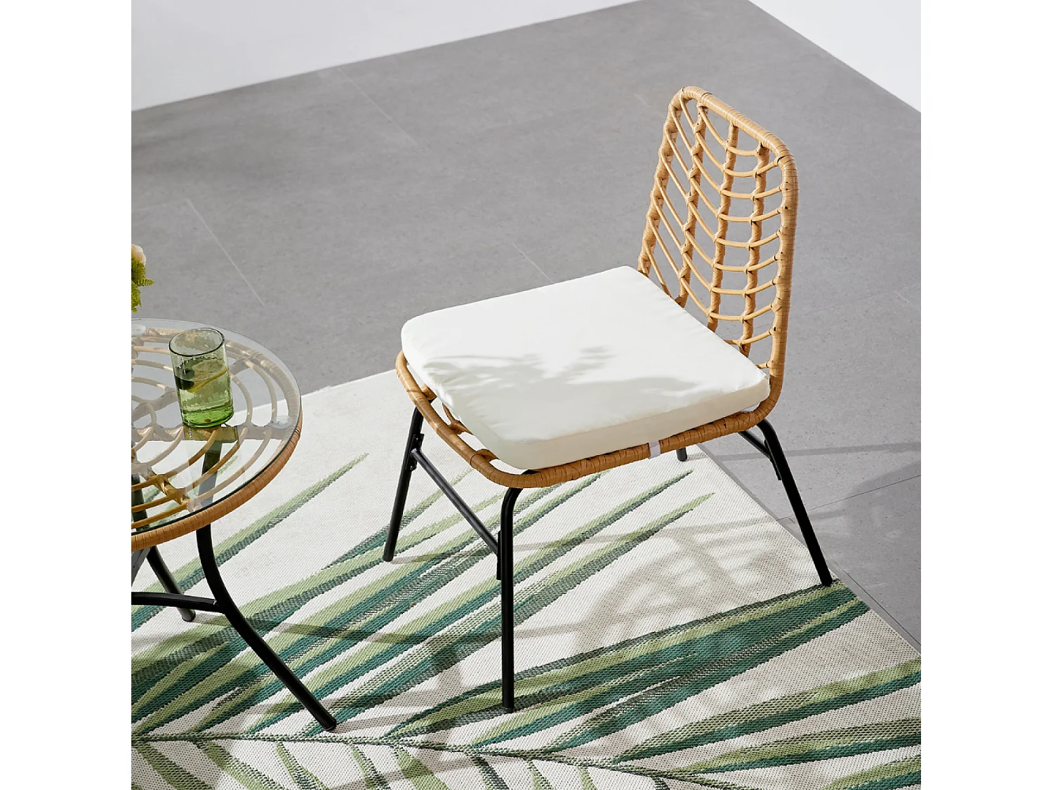 Set di mobili da giardino a 2 posti in rattan TOLEDE