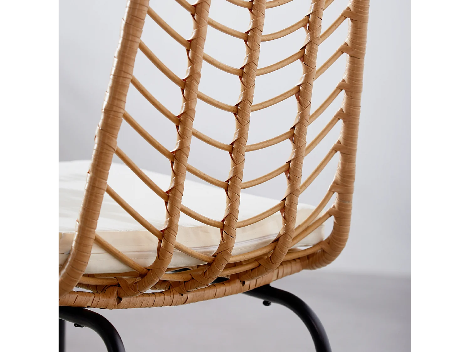 Salon de jardin 2 places effet rotin TOLEDE