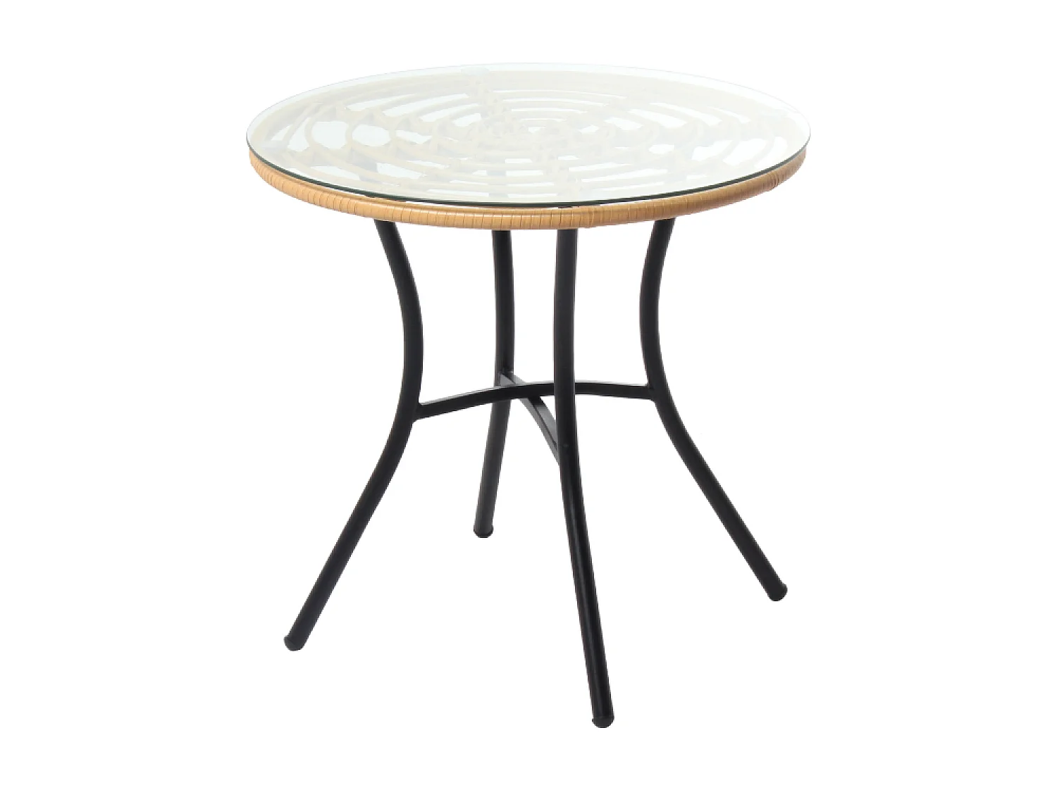 Salon de jardin 2 places effet rotin TOLEDE