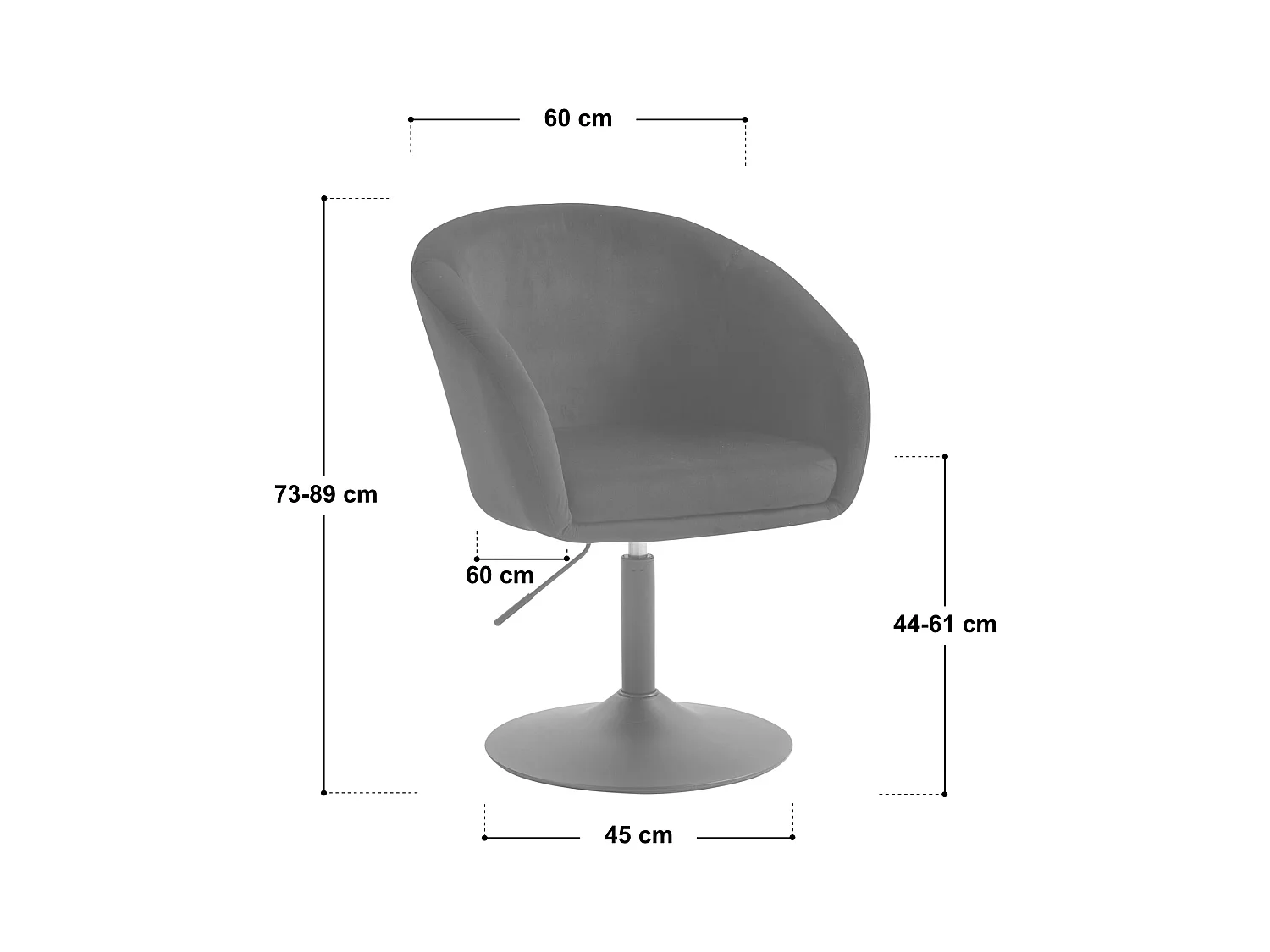 LOUNGESESSEL JAMAIKA mit Armlehnen Samt