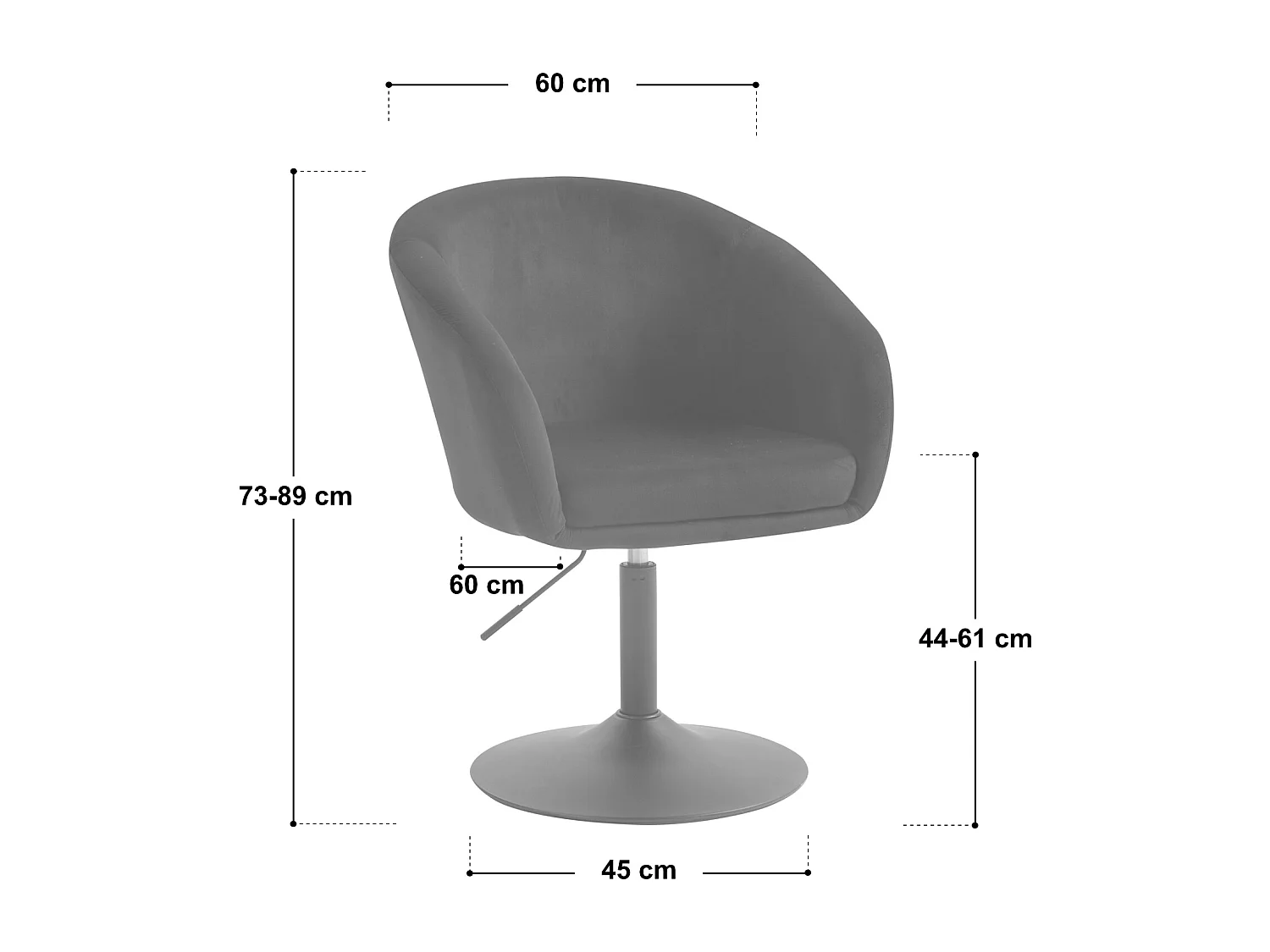 LOUNGESESSEL JAMAIKA mit Armlehnen Samt