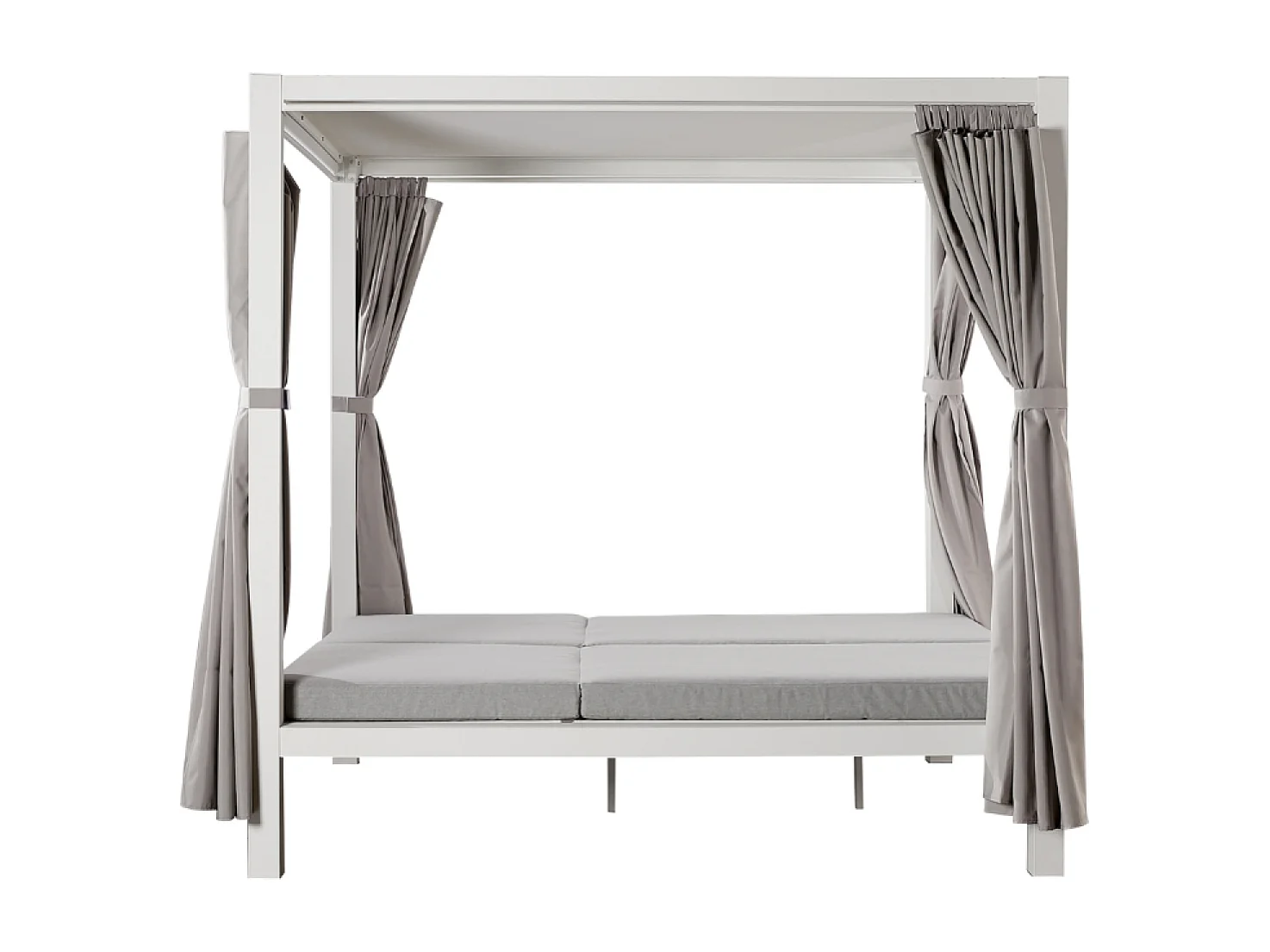 Lit de jardin 2 places gris CORDOUE